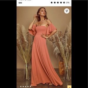 Lulus Abbington Rusty Rose Maxi Dress